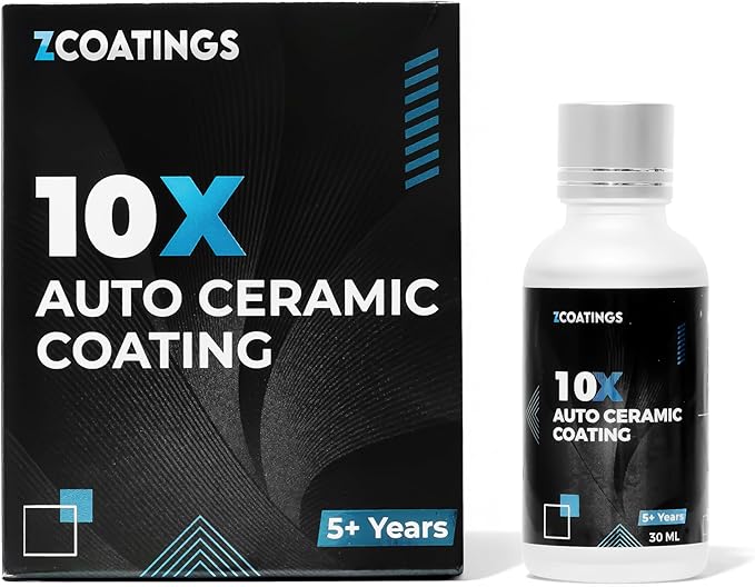 10X Ceramic Coating for Cars | 30ml SiO2 Nano Hydrophobic Formula | Protects Paint, Wheels & Trim | Professional Grade | Up to 5 Year Durability