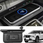 Wireless Car Charger with 15w Wireless and 27w USB Qc3.0 Fast Charging for Nissan Rogue (2021-2023) S/Sv/Sl Center Console Charging Pad Mat Interior Accessories