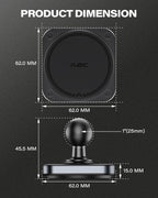 Heavy Duty Magnetic Phone Holder Base with 1" Ball for MagSafe iPhone 17-12 Series, Compatible with RAM mounts and Other B Size Ball Double Socket Arm