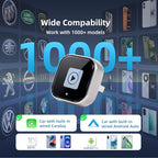 [2026 Upgrade] 2-in-1 Wireless CarPlay and Android Auto Adapter, Plug & Play, 5GHz Dual-Band Zero Latency, with USB/USB-C Converter, for iPhone/Android, Compatible with 99% Cars