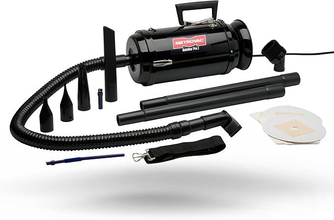 METROVAC DataVac Pro Series 3 MDV-3BA, 900W Handheld Vacuum/Blower with Single Speed Control, Filter, Disposable Bag & Permanent Cloth Bag
