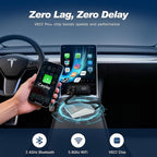 Wireless CarPlay Adapter for Apple iPhone & Android Auto, Wired to Wireless CarPlay, Converter for Android 11+ and iOS 10+, Instant Auto-Connect, No Latency