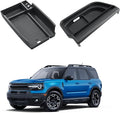 ECOZEN Center Console Organizer Set For 2025 Ford Bronco Sport - 2 Pcs Armrest Box Storage Tray + Behind Screen Organizer Tray For Bronco Sport 2025 Accessories - Premium ABS Durable(Not For 2026)