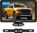 Backup Camera for Truck 7 Inch HD 2K Front Rear View Monitor kit Auto Color Image Night Vision, IP69 Waterproof DIY Grid Lines for Car/RV/Tractor/Semi-Trailers/Pickup H7