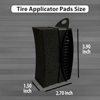 2 Pack Tire Shine Applicator Pads, Reusable Tire Dressing Applicator Sponge, Curved Tire Gel Applicator Forms with Lid, Black Tire Applicator Pads for Car Cleaning Detailing
