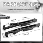 2PCS 2026 Upgraded Car Seat Gap Filler Organizer,Deepened 2-in-1 Car Gap Seat Filler with Storage Slots & Reserved Charging Hole,Universal in Between Cars Seats Catcher