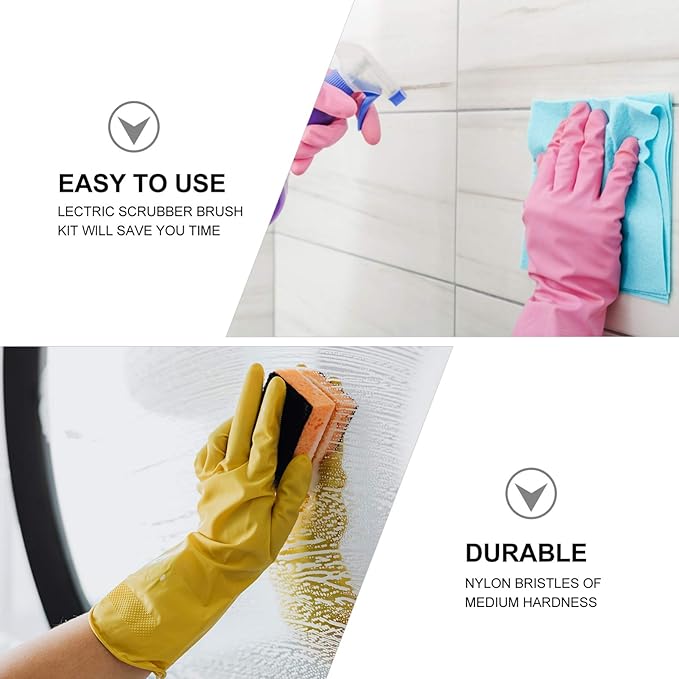Electric Scrubber Wheel Cleaner Brush Electric Drill Brush Drill Brush attachments Set Electric Cleaning Brush Set Drill Brush Power Scrubber Set Drill Brush Electric Scrubber Car Kit Brushes (