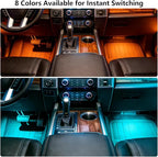led car Lights Interior,Ambient Lighting car Interior,footwell Lighting for car,APP Control 16 Million Colors Music Sync,DIY Mode Multicolor LED Interior Lights for Cars,Trucks,SUVs,12V Power