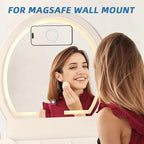 2 Pack Wall Mount Magnetic Phone Holder for iPhone 17/17 Pro/17 Pro Max/Air/16 15 14 13 12 Pro Max Plus mini, Hands-Free Magnet Shower Mirror Cell Phone Holder/Car Sticker Phone Stand, White