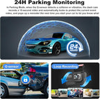 Dash Cam Front and Rear, 4K+1080P FHD Dual Camera with ADAS, GPS, 5G WiFi & App Control, 64GB Card Included, G-Sensor, Night Vision, Loop Recording, 170°Wide Angle, WDR, 24H Parking Mode