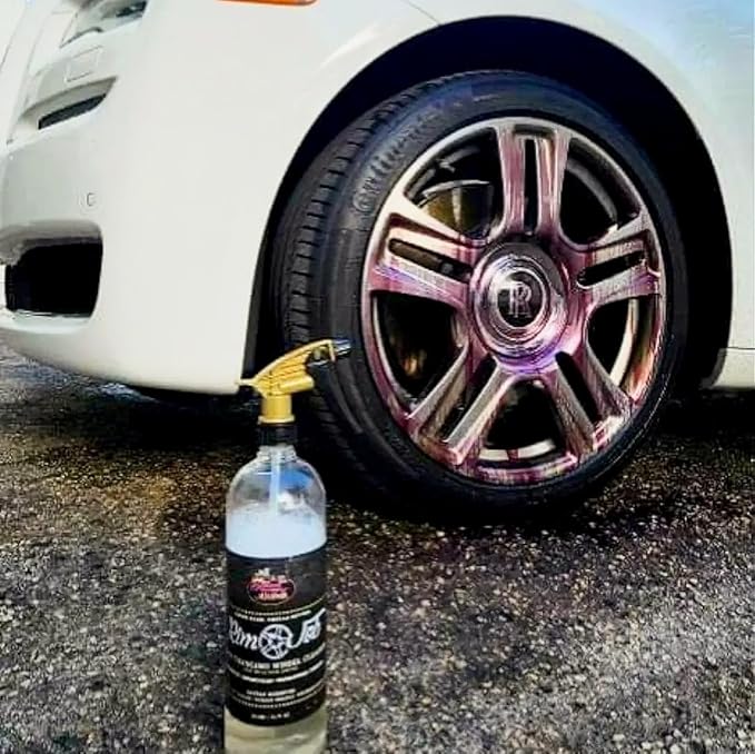 Rim Job RJ-32 Color Changing Wheel Cleaner NON Acid Iron Remover, Safe On Most Rim Finishes Cars, Trucks, Motorcycles 32 fl oz