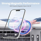 Pikabo Magnetic Phone Holder for Car Dashboard Phone Mount Holder Compatible with iPhone 17 Pro Max 16 15 14 13 12 MagSafe Accessories. (Glitter Pink)