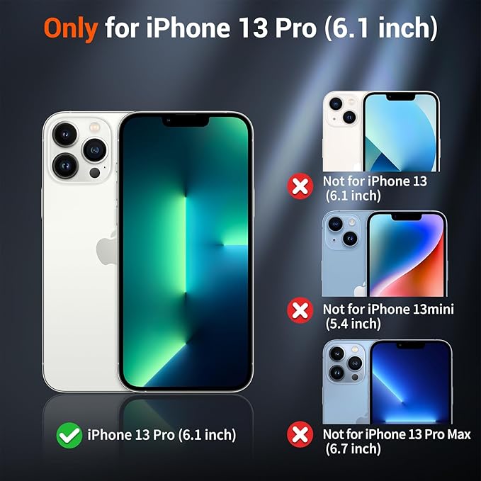 SUPFINE Magnetic for iPhone 13 Pro Case (Compatible with MagSafe) (Military Grade Drop Protection) Slim Translucent Matte Shockproof with Anti-Fingerprint Phone Case,Blue Purple