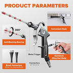 Tornado Car Cleaning Gun Interior Dryer Air Blow Gun, Automotive Tool Car Detailing Supplies High Pressure Air Gun, Car Detailing Cleaner Kit for Car Quickly Blasts Dirt and Dust Works with Air