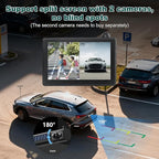 1080P Solar Wireless Backup Camera with 5in Monitor, 5000mAh Rechargeable Battery and Solar Panel, IP69K Waterproof, IR Night Vision, Support 2 Cameras, for Car, RV, Trailer, Camper (0092)