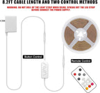 Tatazone 32.8ft 1800K COB Led Strip Lights with RF Remote, Dimmable Bright Adhesive Indoor Amber Led COB Light Strip for Cabinet, Painting, Room, Bed