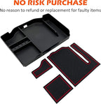 JOJOMARK Center Console Organizer fits for Dodge RAM 2025 2024 2023 2022 2021 2020 2019 1500 2500 3500 Accessories Interior Storage Box Armrest Storage Tray (Red)