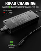 UL Listed 54.6V 3A Fast Battery Charger Compatible with Super 73 Ebikes - Waterproof 110V Power Adapter with 3-Pin Connector for Z/S/R-Series, Z Adventure, S2, RX and More eBikes Lithium Battery