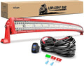 Nilight LED Light Bar 50 Inch Triple Row Spot Flood Combo Lights Red Shell with Wiring Harness Kit for Fog Driving Work Lighting on Off-Road Truck SUV ATV UTV