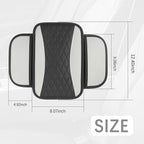 IHOTDER Patchwork Leather Center Console Covers for Cars,Upgraded Arm Rest Cover for Car with Side Storage Pocket for Car Seat Organizer,Middle Console Cover Stylish Car Decoration (Gray)