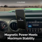 Course Motorsports Direct Fit Phone Mount | MagSafe Compatible | Magnetic Non Charging Head | Car Phone Holder | Compatible with Jeep Wrangler Gladiator Rubicon (2018+)