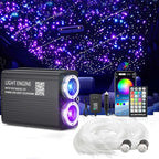 32W Starlight Headliner Light,1300pcs 9.8ft Dual Port Dual Color LED Star Ceiling Fiber Optic Light Kit APP/Remote Control White Shooting Star,for Car/Home/Party