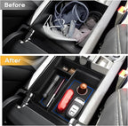 LFOTPP Edge Console Organizer for Ford Edge Console Tray [SE/SEL/ST-Line/Titanium/ST] ABS Storage Tray, EZ to Install, Keep Tidy & Organized, Blue