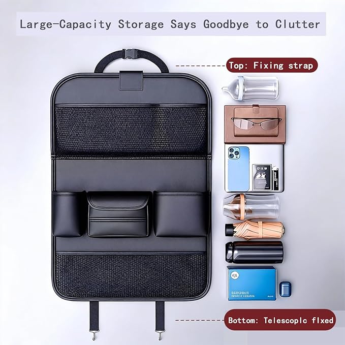 2 Pack - Back Seat Car Organizer, Car Organizerr, Back Seat Organizer, Seat Organizer, Car Organizer and Storage Box, Back of Seat Car Organizer, Seat Back Organizer.