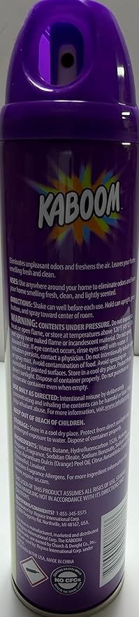 Wizard kaboom | Odor Neutralizer & Air Freshener with freshplex "odor eliminating" technology - 10 Oz. Bamboo waterlily (Pack of 4) (Packaging May Vary)
