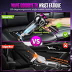 Car Vacuum Portable Cordless, 17500Pa Suction, 4 in 1 Mini Handheld Vacuum Cleaner, Ultra Lightweight, Compact Rechargeable Dust Buster Hand Vacuum, for Car Interior, Home, Pet Hair, Camping