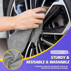 Microfiber Cleaning Cloth, 200 Pack Grey Cleaning Rags Microfiber Towel Bulk Absorbent Lint-Free Wash Cloths, All-Purpose Towels for Cars, Shop, Automotive, Garage, Home & Kitchen