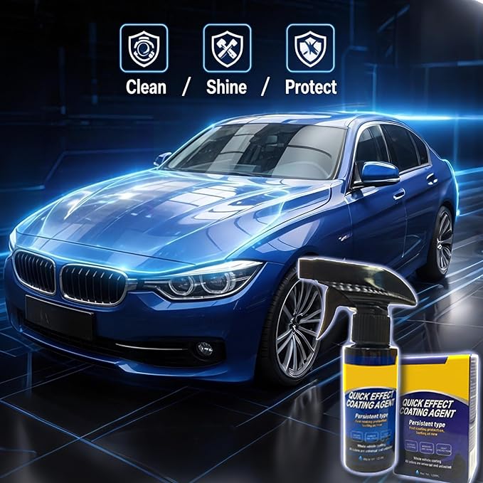 Quick Effect Coating Agent for Car, Nano Car Coating Spray, Quick Effect Coating Agent,Quickly Coat Car Wax,Car Scratch Wax Polish Spray Waterless Wash,Helps Refresh Exterior Gloss & and Glass Cleaner