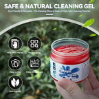 Auto Dynasty 2024 Universal Home/Office Keyboard/Interior Car Air Vent Auto Detailing Slime Cleaner Dust Cleaning Gel Putty Jelly, Red