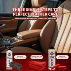 Renegade Products Leather Clean and Condition Kit – Deep Clean & Condition Seats, Upholstery & Trim with Brushes, Towels & Non-Greasy Finish