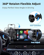 PZK Car Phone Holder for Toyota Highlander Hybrid Lmited/Platinum 2020-2024 2025 Accessories Only for 12.3-inch Screen Auto Lock Car Phone Mount Hands Free 360° Rotation (Not Fit 8-Inch L/LE/XLE)