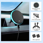 Wireless Car Mount Charger Fast Charging for Tesla Model 3/Y/3 Highland/Y Juniper (Model 3 Highland 2024+, Without OBD Charger)