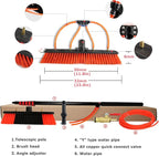 Window Cleaning Pole Kit, Window Cleaning Brush with Extended Handle and Water Hose Solar Panel Cleaning Kit with Extension Pole High Window Cleaning Telescoping Pole,29FT/9M