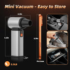 Compressed Air Duster - 130000 RPM Powerful Electric Air Duster, Multi-Gear Adjustable Canned Air, Fast Charging Duster for Computer, Keyboard, Home, Outdoor Duster