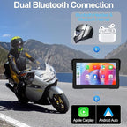 Artman Motorcycle Dash cam Front and Rear, 7'' IPS Touch Screen, Portable Motorcycle Carplay for Apple Carplay and Android Auto GPS Navigation System, TPMS Compatible, IP67 Waterproof & 64G SD Card