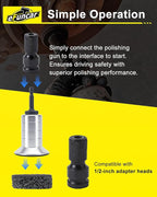 Hub Cleaner Resurfacing Tool, Aluminum Alloy Brake Hub Cleaning Kit with 5 Pads Fits Power Drill or 1/2" Impact Driven Wrenches for Car Motorcycle