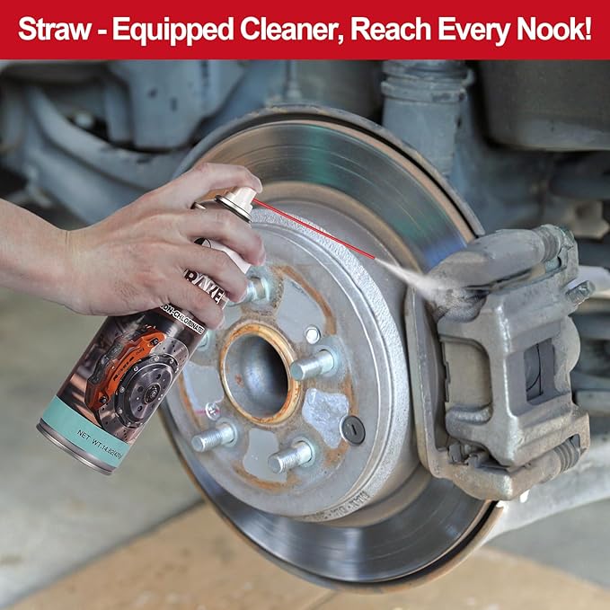 Brake Cleaner, Non-chlorinated Brake Cleaner Spray Can, Oil-Dust-Rust Remover for Disc, Caliper, Spring, Clutch, Rotor, Pad, 14.82 oz 2Can