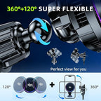 25W Qi2.2 Wireless Car Charger, Magnetic Phone Holder with RGB Light and Ice Cooling, Car Mount Charger 360°Rotation for Air Vent, Fast Charger for iPhone 17 Max Plus 16 15 14 13 12 Air Pro