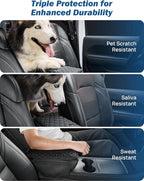JOYTUTUS Center Console Cover with Storage Bag for SUV Sedan Car, Thin Middle Console Cover Arm Rest Pad, Leather 12.6" x 7.75" x 0.66"