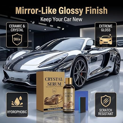 2PCS PTZ Cristal Serum, Advanced Graphene Ceramic Coating for Cars | 9H Graphene, Ultimate Quick Effect Car Coating Spray for Shine & Protection, Nano Coat Restore for Paint, Glass & Wheel