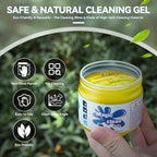 Auto Dynasty 2024 Universal Home/Office Keyboard/Interior Car Air Vent Auto Detailing Car Slime Cleaner Dust Cleaning Removal Gel Putty Jelly, Yellow