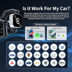 Wireless CarPlay Adapter for iPhone & Android - No Lag, Fast Auto Connect, Stable CarPlay Wireless Dongle, Mini Size Plug & Play USB/USB-C Adapter for Auto Compatible Cars
