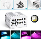 Car Starlight Headliner Kit, 4 Colors 32W Twinkle & Meteor Fiber Optic Ceiling Lights, 2 in 1 Light Engine 1000pcs*0.03in*13.1ft+240 RGBW Shooting Stars Lights for Car Home Roof Décor