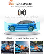 4K 3 Channel Dash Cam Front and Rear,4K+2.5K+1080P Dash Camera for Cars Inside,3.2" Screen Dash Camera for Cars, WiFi APP Control,4 IR Night Vision, G-Sensor, 24H Parking Mode, 64GB SD Card Included