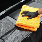 SPTA Drying Towel, Car Wash Drying Towel for Spotless Shine, Highly Absorbent, Scratch Free Large Microfiber Towel for Car wahing, 29.1 x 35 inch, Orange-MT031