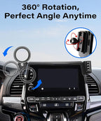 Car Phone Holder for Honda Odyssey 2018 2019 2020 2021 2022 2023 2024 Accessories Apply to 8 Inch Touch Screen Fixed Clip MagSafe Passenger Cell Phone Mount Handsfree 360° Rotation